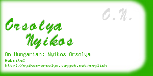 orsolya nyikos business card